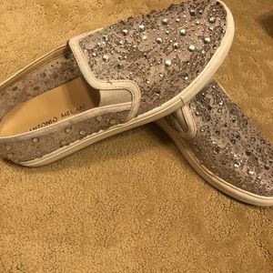 Rhinestone sneaker. Worn once.Bought too small.